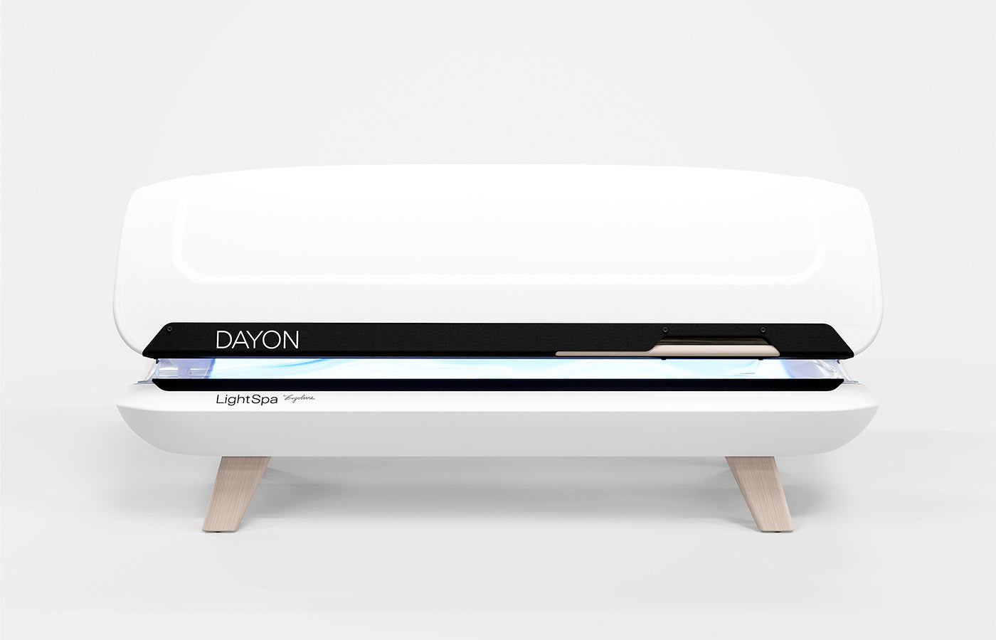 Frontale Ansicht des DAYON LightSpa Intense Models mit geschlossenem Deckel